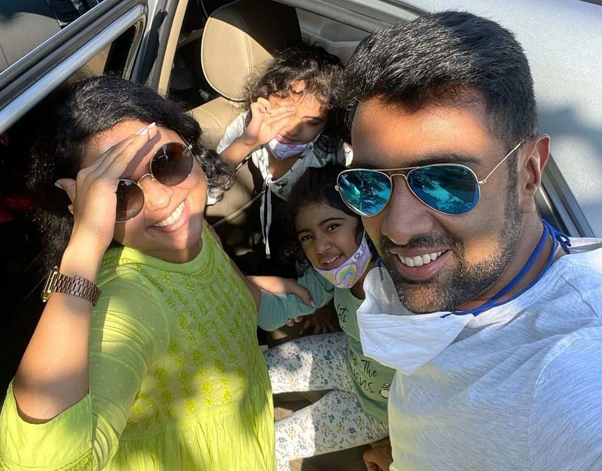 R Ashwin looks fresh in this perfect family selfie. Credit: Instagram/rashwin99