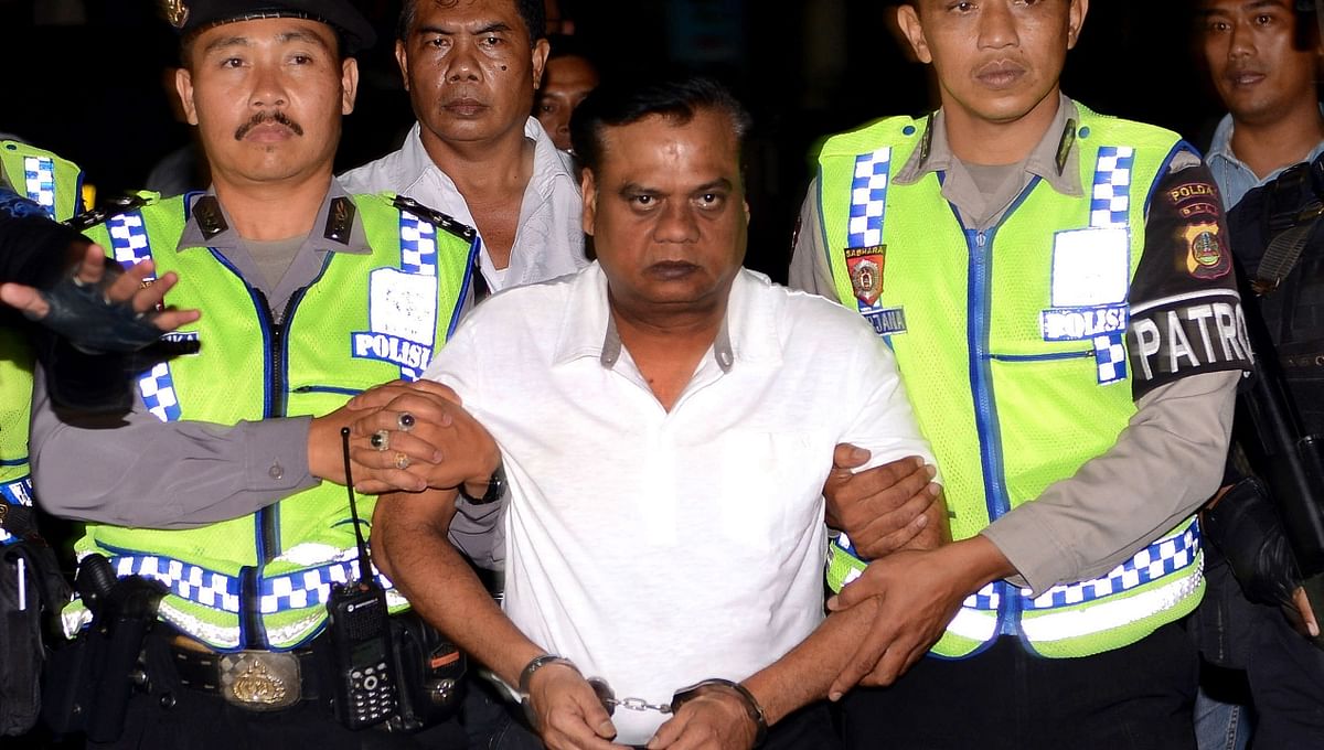 Underworld gangster Rajendra Sadashiv Nikalje, famously known as 'Chhota Rajan', was deported from Indonesia in 2015. Once a close aide of Dawood, Rajan was wanted in over was 70 cases. He is serving life imprisonment in Tihar for killing journalist Jyotirmoy Dey. Credit: AFP Photo