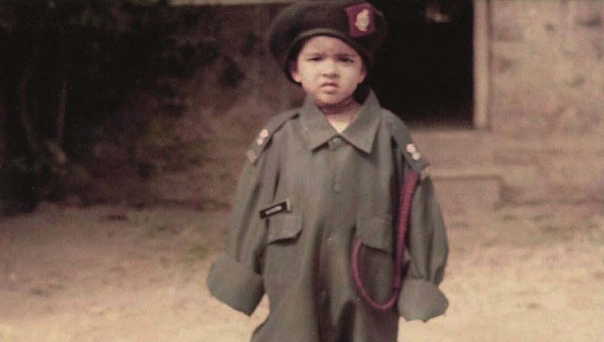 Reminiscing old days, Priyanka Chopra Jonas dug out a childhood picture of herself that sees her dressed in an oversized Indian army uniform. Credit: Instagram/priyankachopra