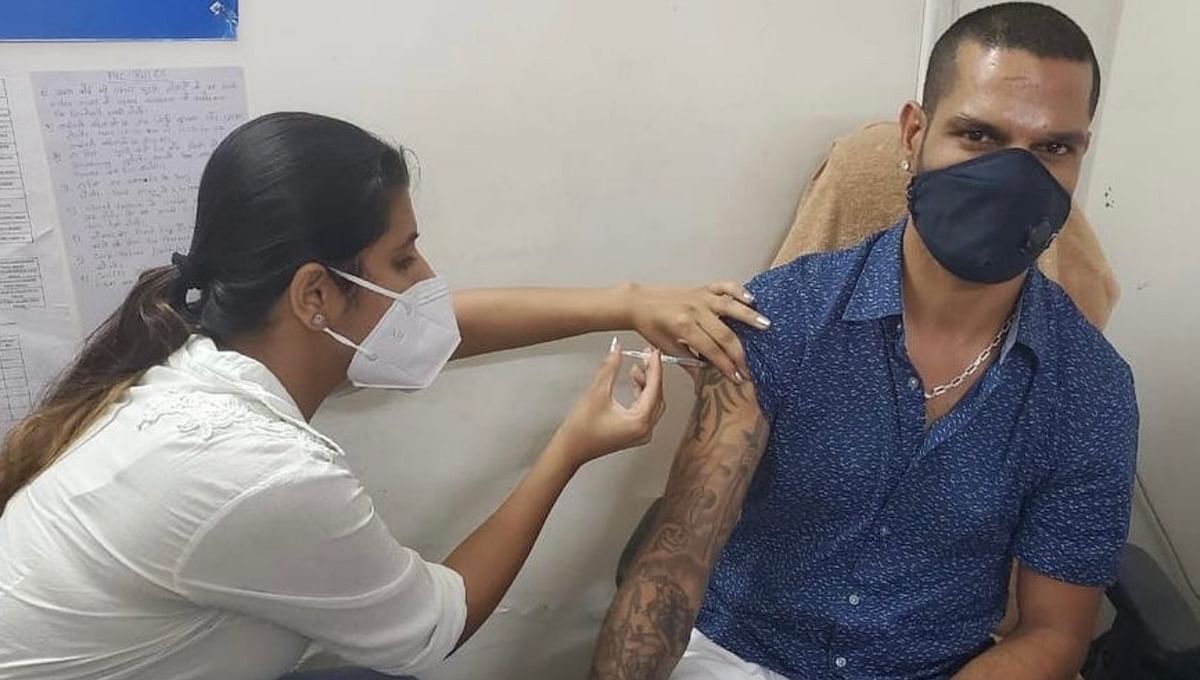 Shikhar Dhawan took the first jab on May 06, he also urged everyone to get vaccinated as it will 'help us defeat' the coronavirus. Credit: Instagram/shikhardofficial