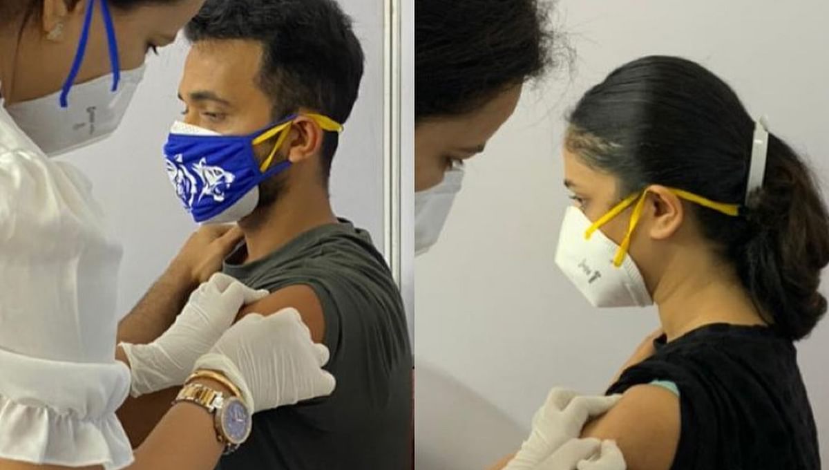 Ajinkya Rahane and his wife Radhika Dhopavkar received the first dose of the Covid-19 vaccine on May 08. Credit: Instagram/ajinkyarahane