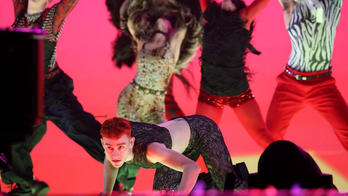 Olly Alexander performs virtually at the BRIT Awards 2021 in London. Credit: AFP Photo