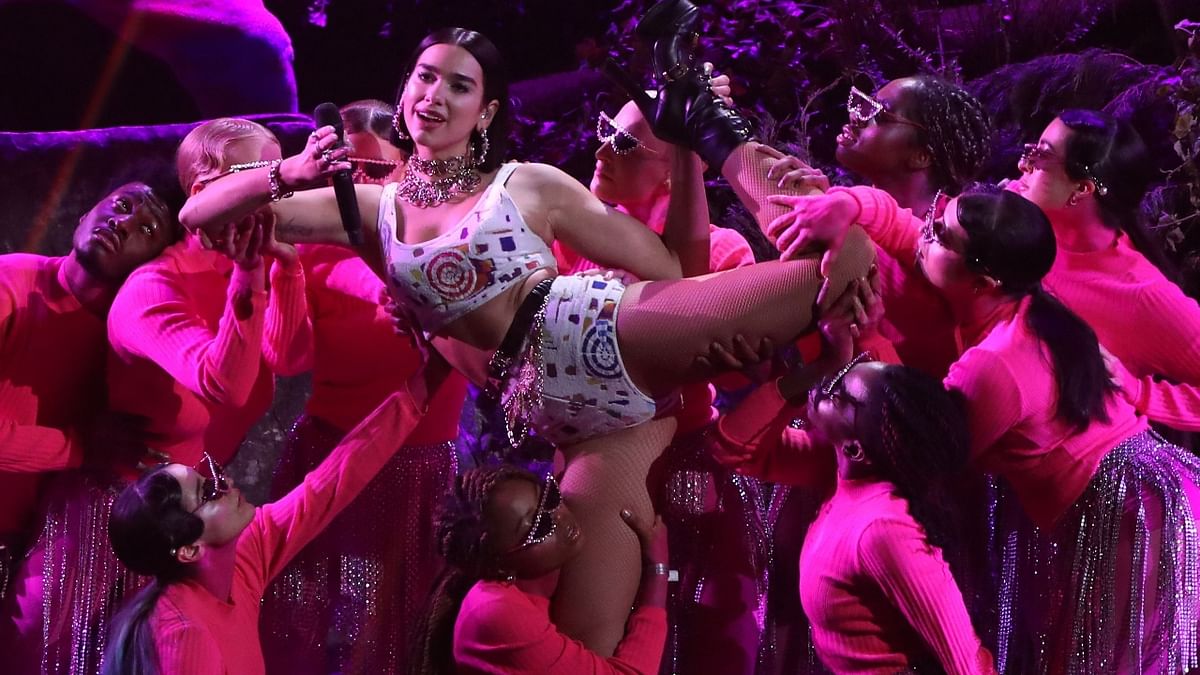 British singer-songwriter Dua Lipa performs during the BRIT Awards 2019 ceremony and live show in London. Credit: AFP Photo