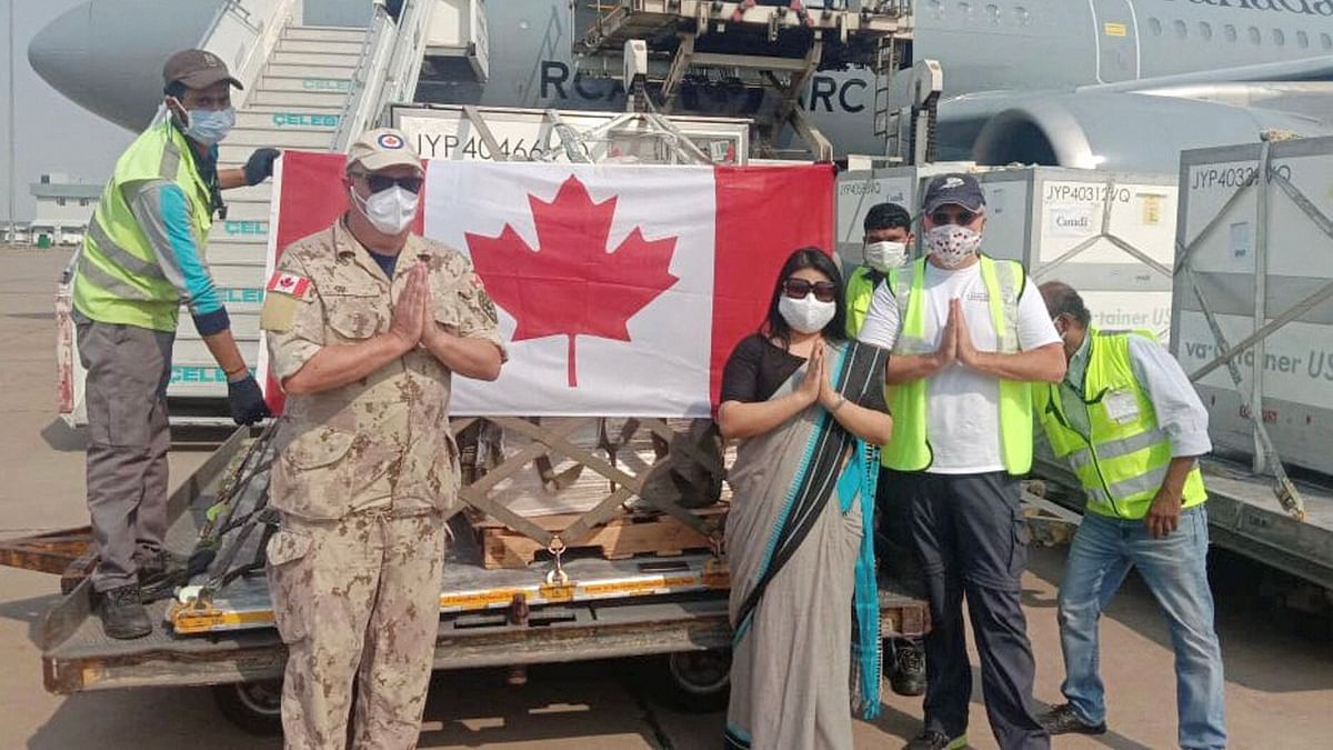 Amid the COVID-19 crisis in India, an aircraft carrying a shipment of ventilators, Remdesivir and medical equipment from Canada reached Delhi on May 13.