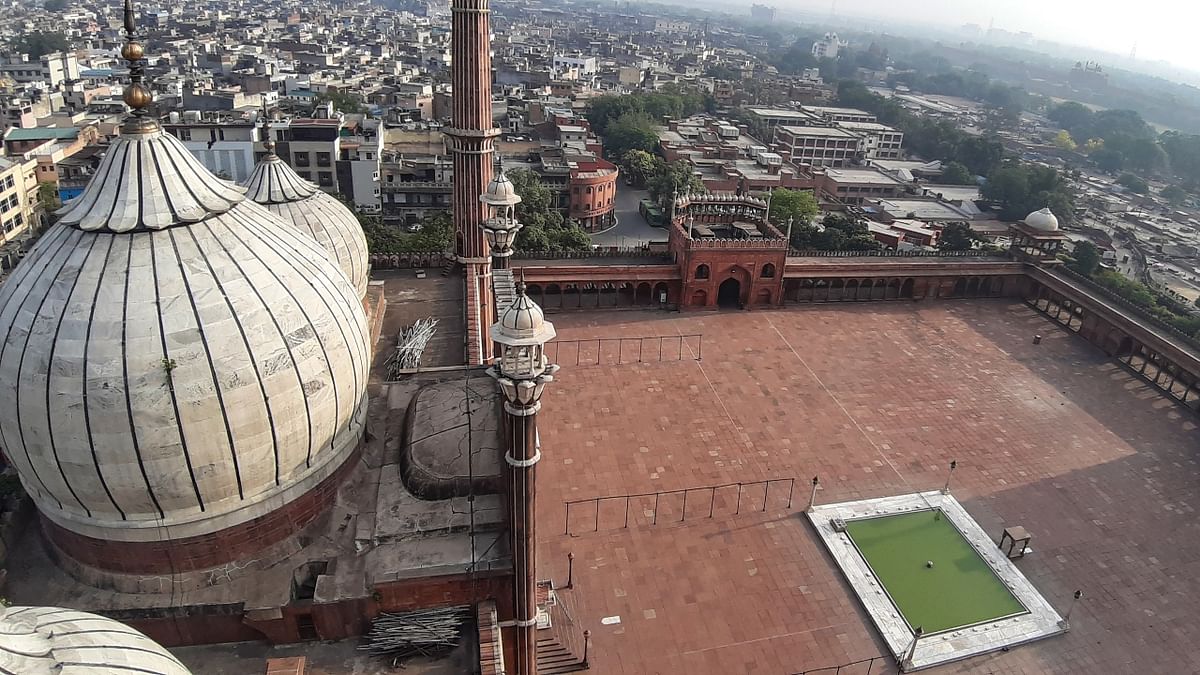 Delhi's famous Jama Masjid remains deserted during Eid.
