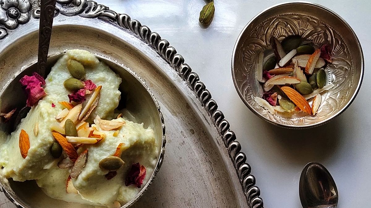 Phirni: Phirni is one dessert which can be served in so many flavours, rose, mango, cardamom set in an earthen pot eaten cold. My take on phirni is to use whole millets like Ragi and turn it into a Millet phirni.