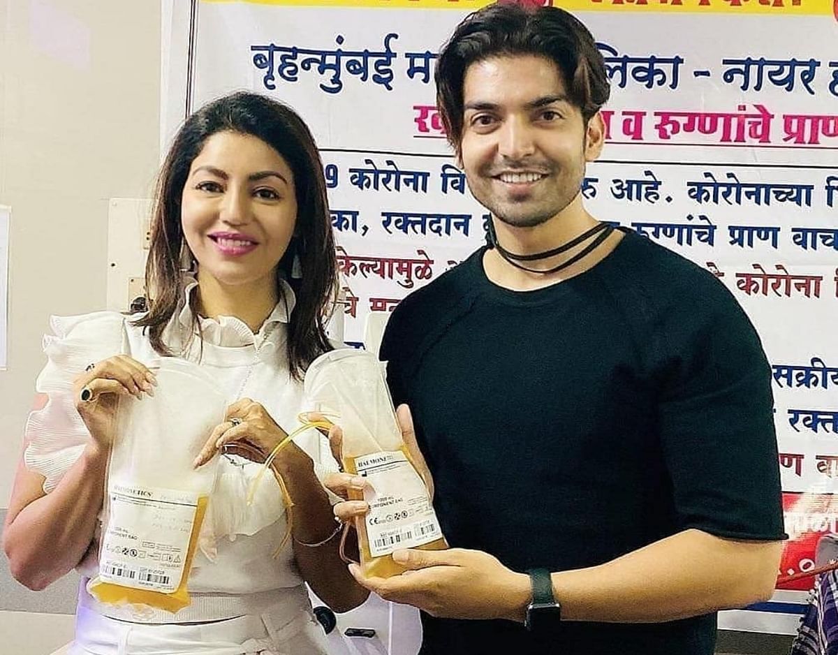Television couple Gurmeet Choudhary and Debina Bonnerjee donated their plasma after recovering from Covid-19. Credit Instagram/@debinabon