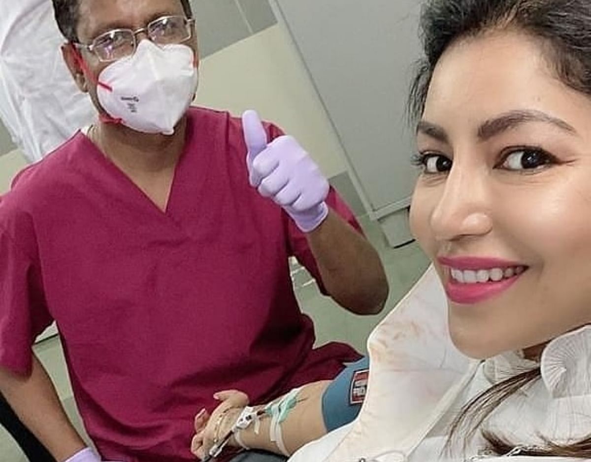 Debina Bonnerjee extended a helping hand to Covid victims by donating her plasma for the ones in need. Credit Instagram/@debinabon