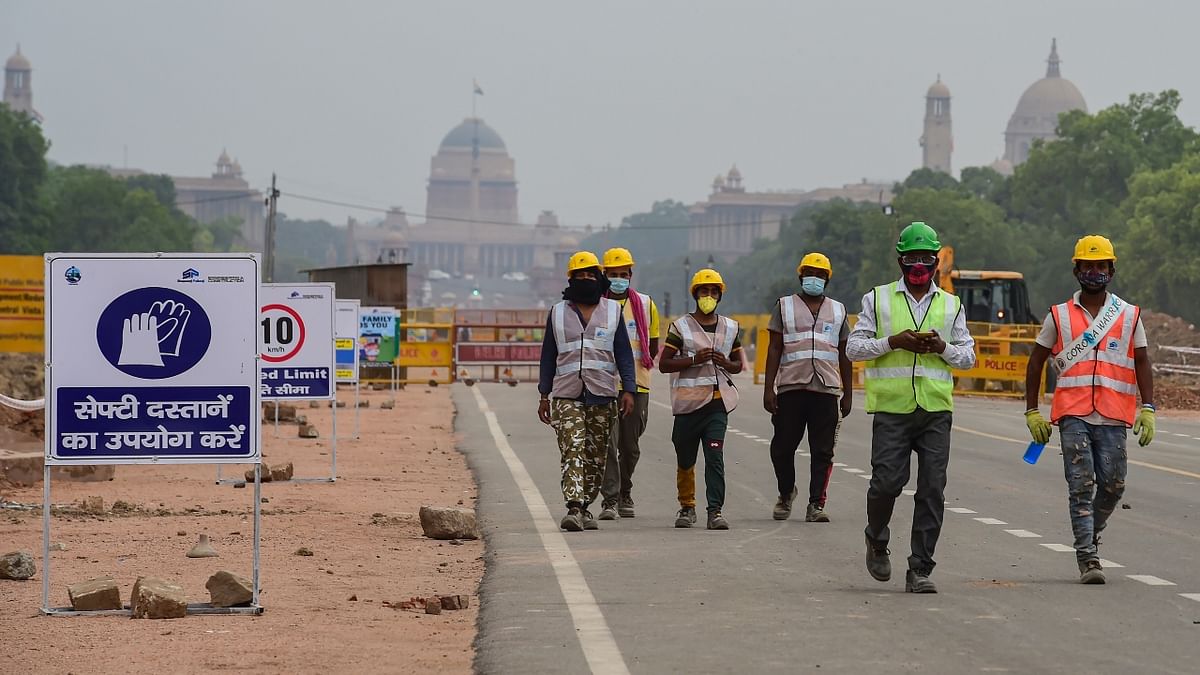 At present works for constructing new Parliament building and remodelling of Central Vista Avenue (Rajpath) works are going on.
