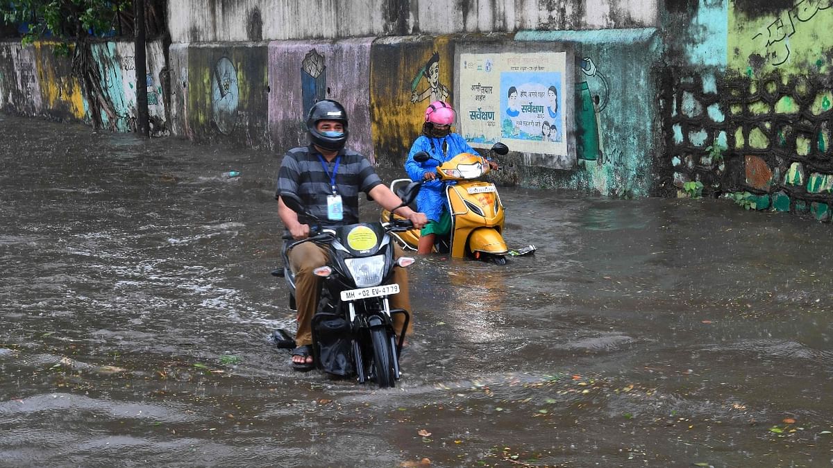 Parts of Mumbai faced severe water-logging following heavy rainfall in the region. Credit: PTI
