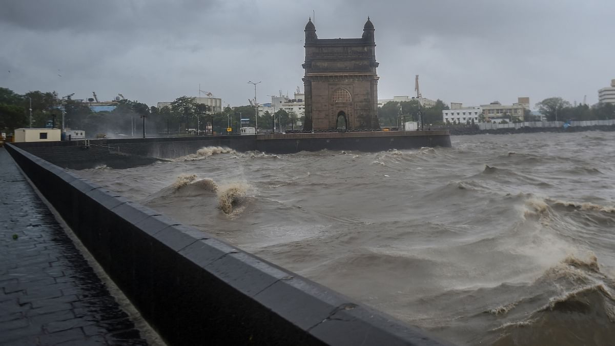 High tides were seen at the shores following the arrival of cyclone Tauktae. Credit: PTI