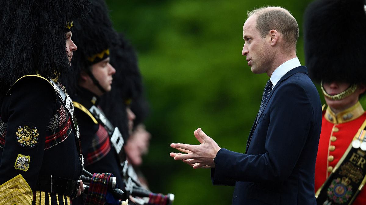 Britain's Prince William, Duke of Cambridge, inspects the Guard of Honour on the forecourt of the Palace of Holyroodhouse, in Edinburgh, Scotland. Credit: Reuters Photo