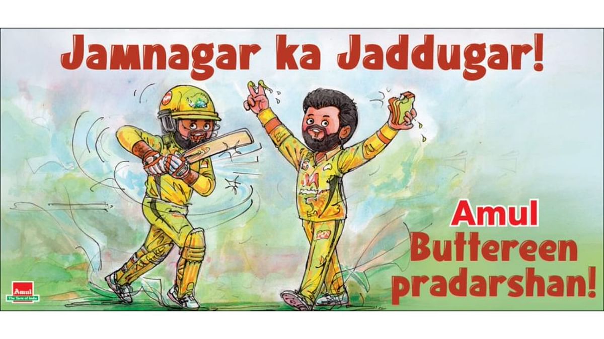 A cartoon celebrating CSK all-rounder Ravindra Jadeja’s heroics against RCB in IPL 2021.