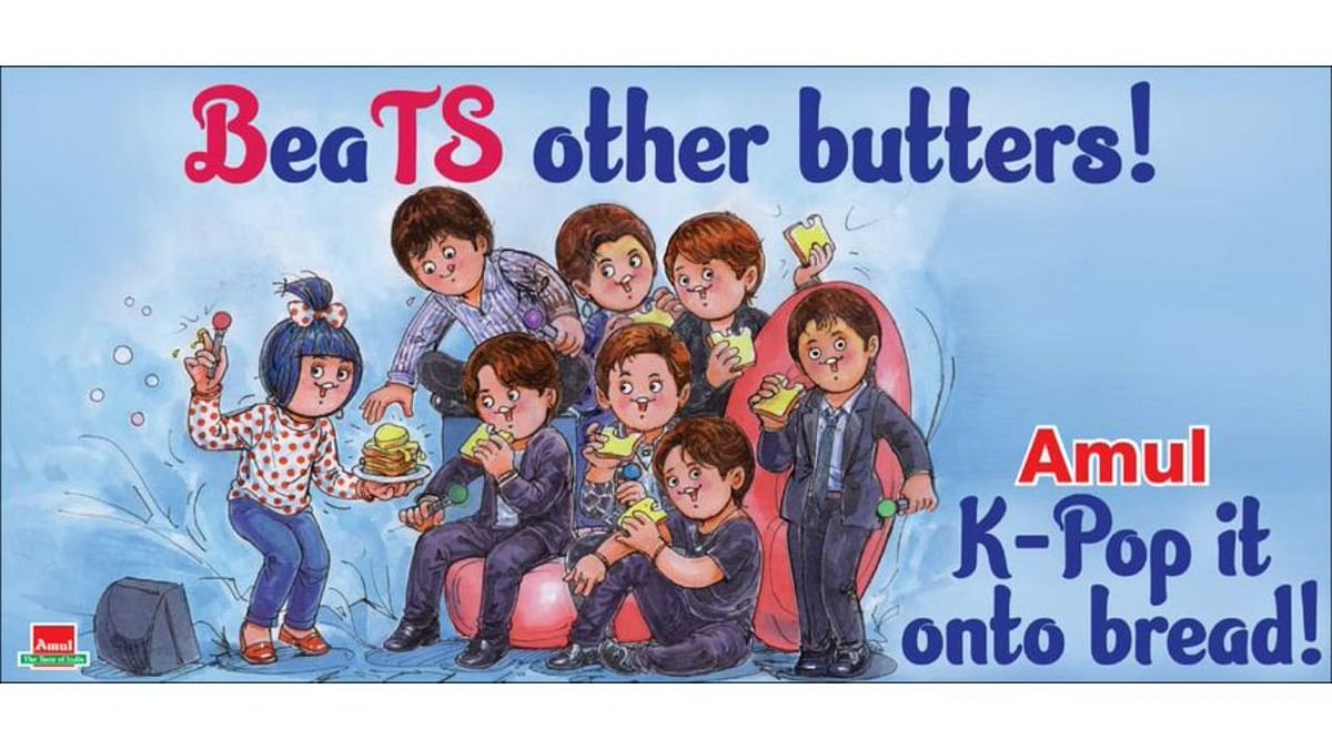 Amul’s cartoon featuring the BTS musical sensations sent social media into a frenzy.