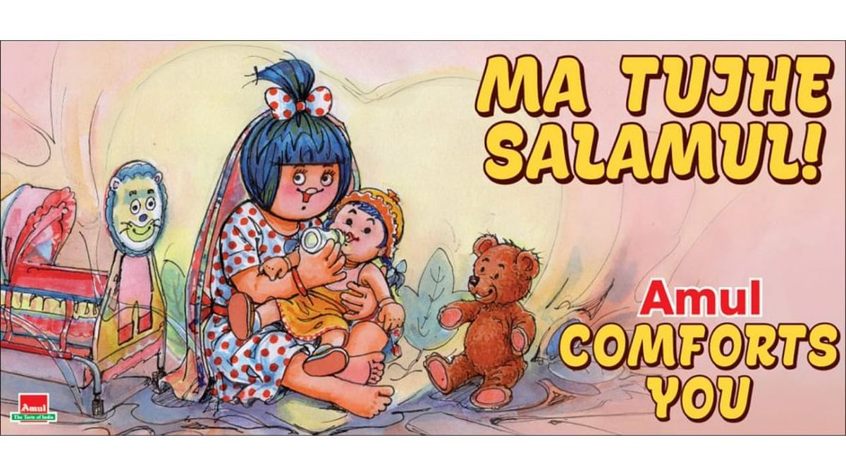 To celebrate moms everywhere, Amul released this ad on Mother's Day.