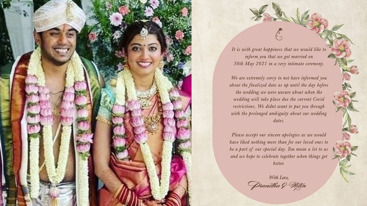 In an Instagram post, the 28-year-old actor, who has acted in Kannada, Tamil and Telugu films, shared the news of her wedding with fans and followers.