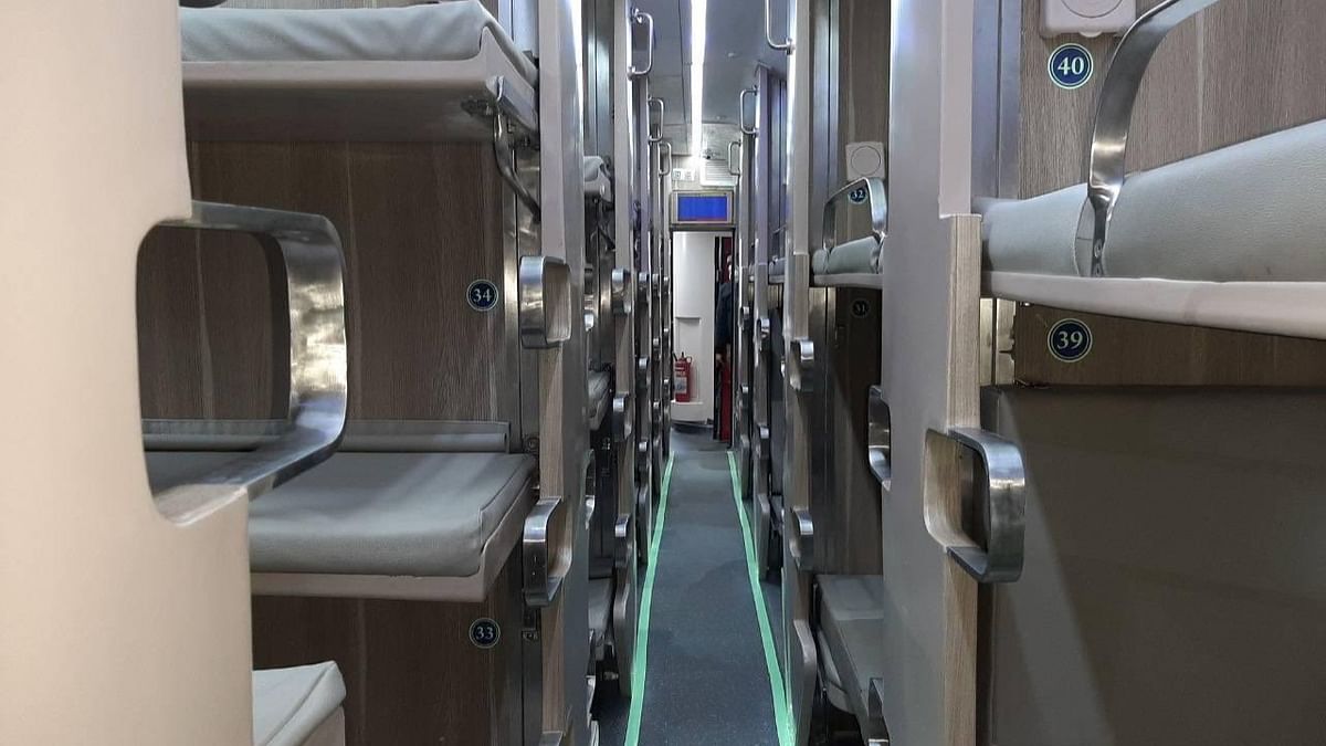 Individual reading lights and mobile charging points are provided for each berth in addition to standard sockets, it said. The number of berths in the new coach has been increased from 72 to 83. The coach also has wider doors, making it convenient for specially-abled passengers, it said.
