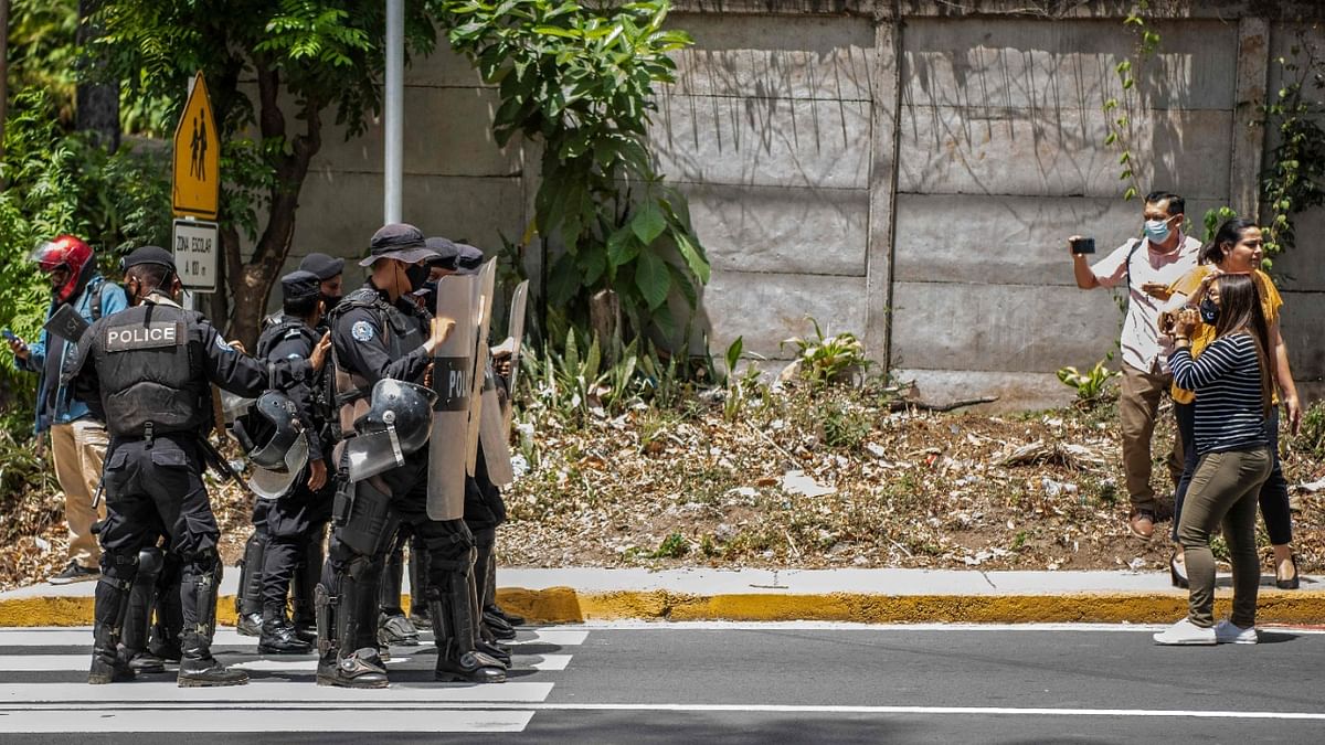 Nicaraguan police moved to arrest opposition leader Cristiana Chamorro Wednesday, raiding her home after a warrant was issued based on money laundering claims made by President Daniel Ortega's government. Credit: AFP Photo