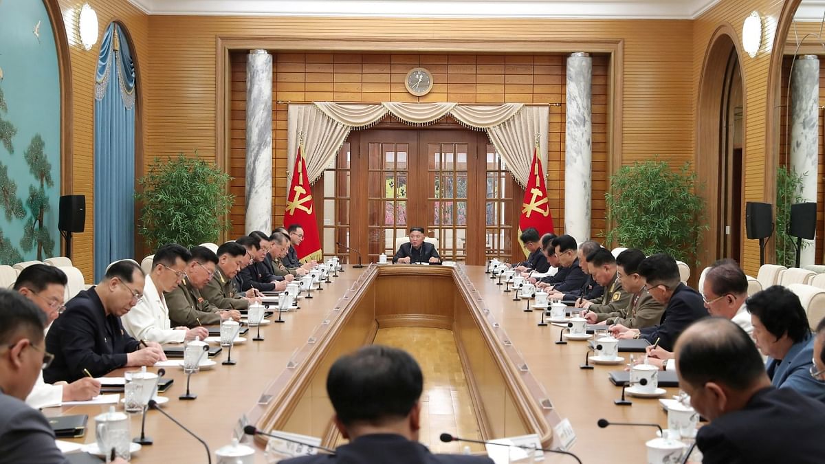 First meeting of Political Bureau of 8th Central Committee of the Workers' Party of Korea in Pyongyang. Credit: Reuters Photo