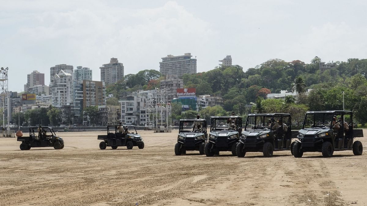 The ATVs will be primarily used for patrolling at the seashore but they will also be deployed in some rescue operations where normal vehicles cannot reach. Credit: AFP