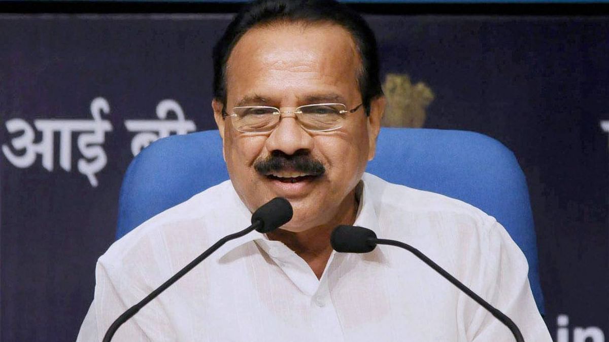 “Should we hang ourselves over non-availability of vaccines?” - DV Sadananda Gowda while addressing a press. Credit: PTI Photo