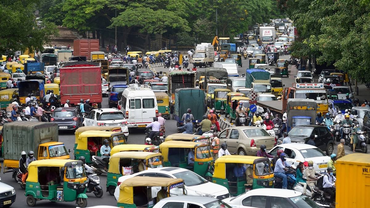 Traffic jams return to haunt Bengaluru as lockdown eases; see pics