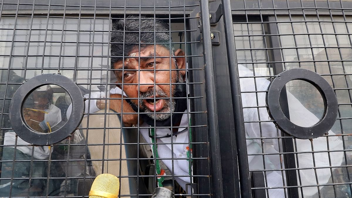 Karnataka Pradesh Congress Committe (KPCC) President D K Shivakumar was also detained by police, during a protest against Central Government over hike in fuel price in Bengaluru.