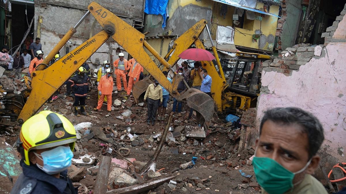 The ill-fated building was constructed illegally and had suffered damage in cyclone Tauktae, which passed close to the Mumbai coast last month, police said, adding that its contractor had been arrested on culpable homicide charge.