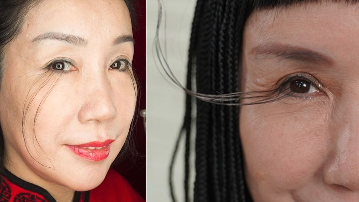 You Jianxia of China has set the Guinness World Record for the longest eyelash, measuring 20.5 cm (8.0 in). Credit: Instagram/guinnessworldrecords