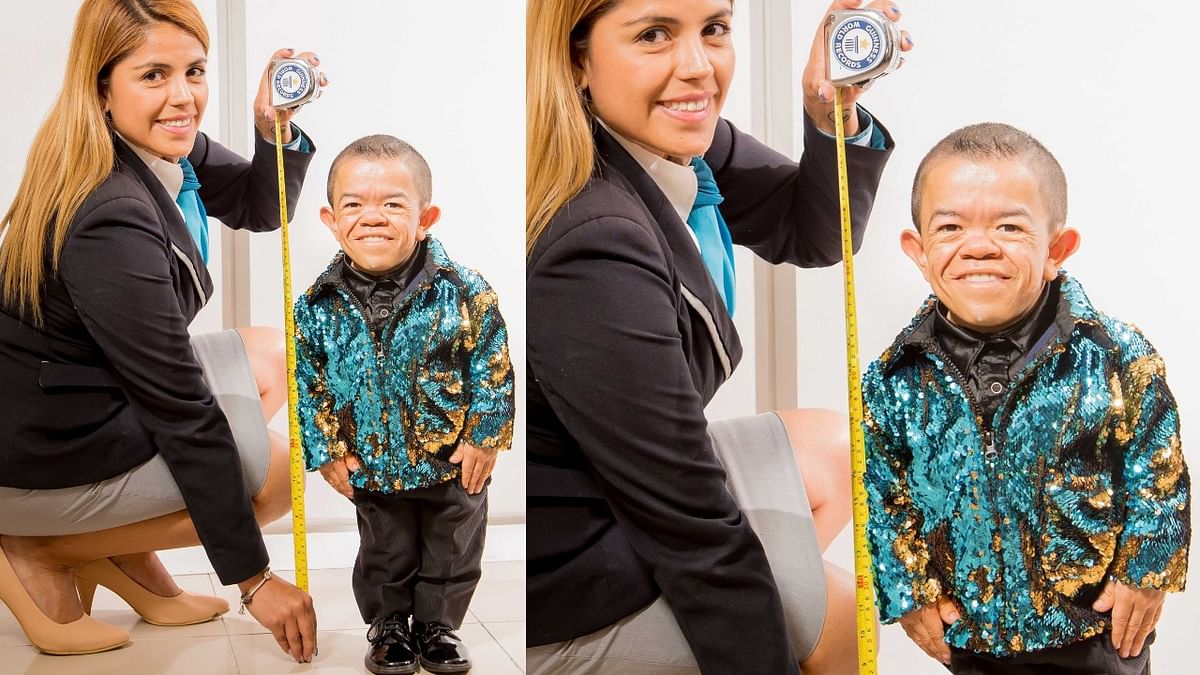 Standing 72.1 centimetres tall, Edward Nino Hernandez holds the title of the Shortest Living Man. Credit: Instagram/guinnessworldrecords