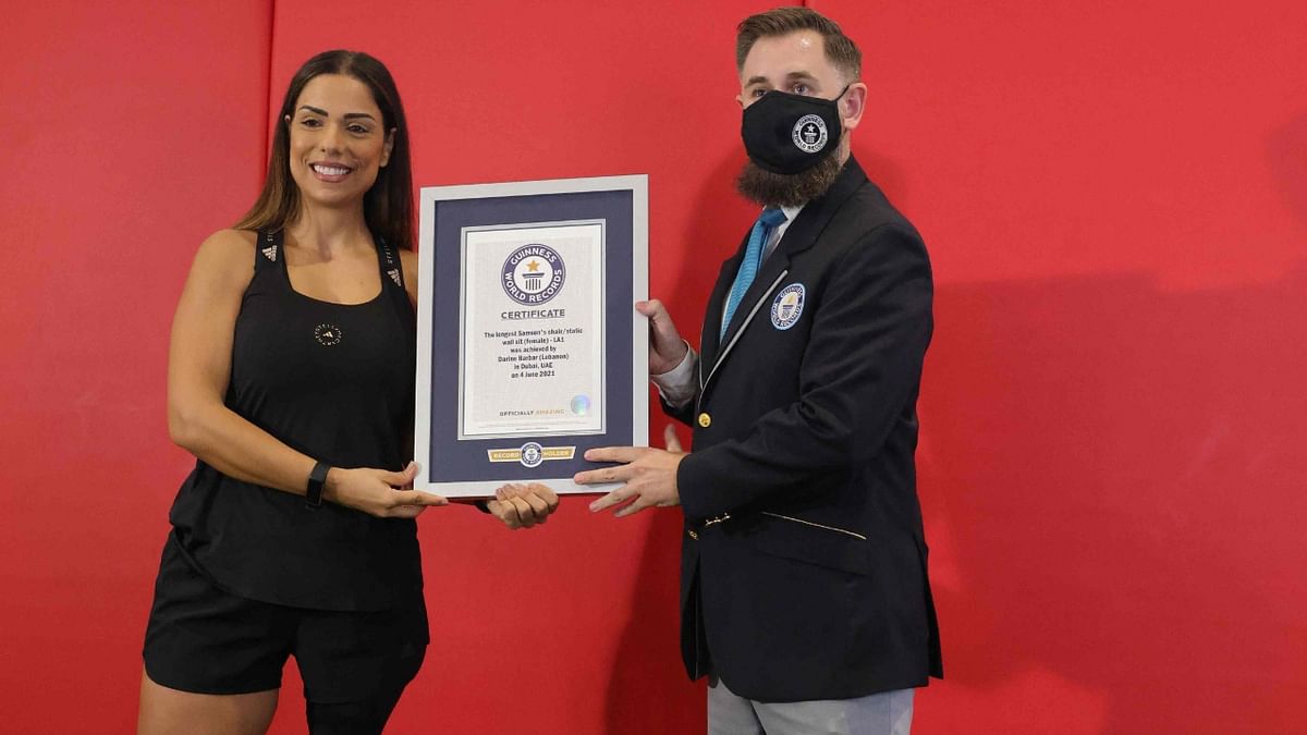 Amputee athlete Darine Barbar is bestowed with the Guinness World Record title.