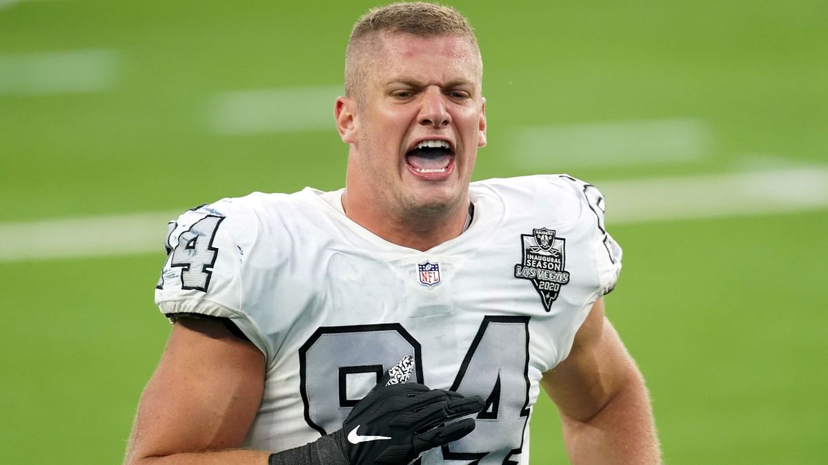 Las Vegas Raiders defensive lineman Carl Nassib came out as gay. In a short video he recorded and posted to his Instagram account made him the first active NFL player to do so. “I’ve been meaning to do this for a while now,” Nassib said. Credit: USA Today Sports