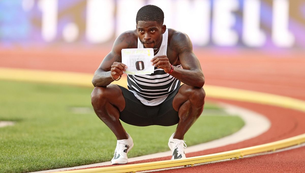 Trayvon Bromell: The 6ft 3in (1.91m) Floridian lives close to his strength and conditioning coach so was able to train regularly during the pandemic. He established himself as favourite to succeed Usain Bolt as Olympic 100m champion when he blasted to a gun-to-tape victory in the US trials in 9.80sec. Bromell will attempt to become the first US sprinter to win the Olympic 100m crown since Justin Gatlin took gold at the Athens Olympics in 2004. Credit: AFP Photo