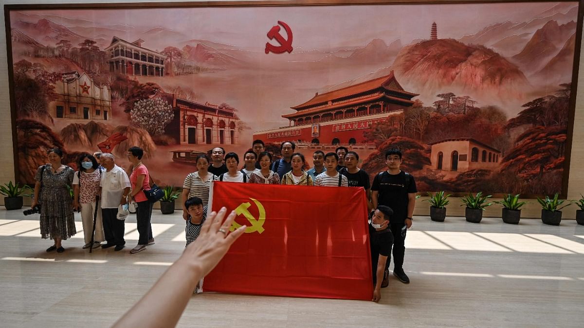 This photo taken on June 11, 2021 shows people visiting the museum of the First National Congress of the Chinese Communist Party in Shanghai. Credit: AFP Photo