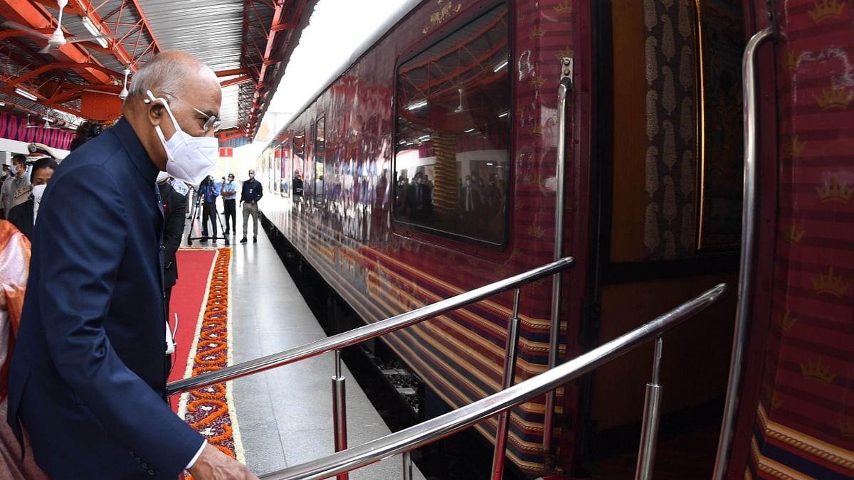 President Ram Nath Kovind embarked on a train journey to visit his birthplace in Uttar Pradesh on June 25.