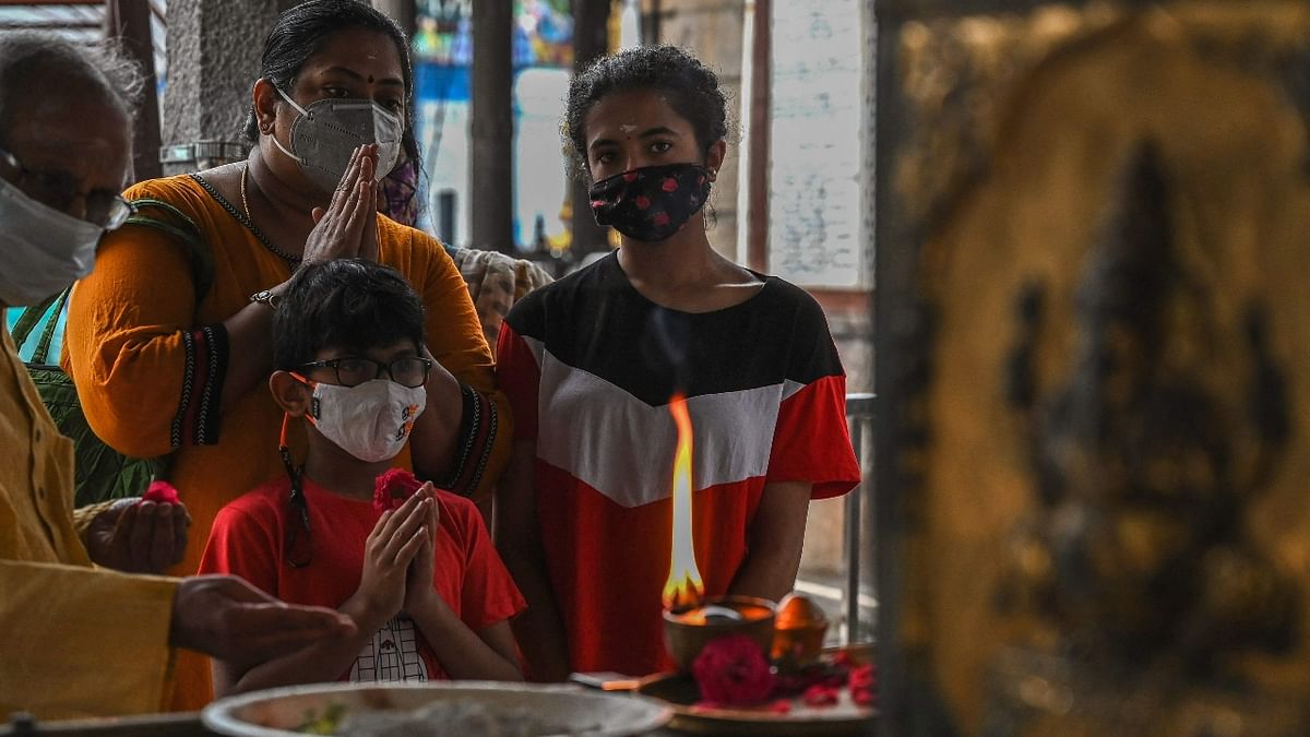 The temples of Tamil Nadu opened its doors for devotees following the relaxation in lockdown on June 28, 2021. Credit: AFP Photo