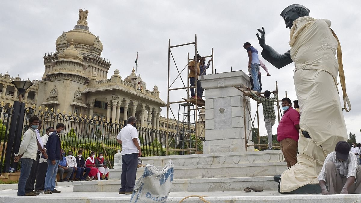 The removal of the statue had stirred controversy and Karnataka chief minister BS Yediyurappa gave the assurance to the state legislative council that the statue would be reinstalled.