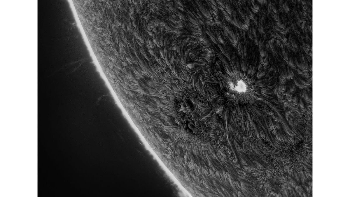 Sunspot Looking out into Space. Credit: Siu Fone Tang (USA)
