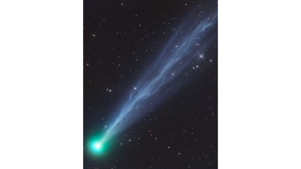 The Exceptionally Active Ion Tail of Comet 2020F8 SWAN. Credit: Gerald Rhemann (Austria)