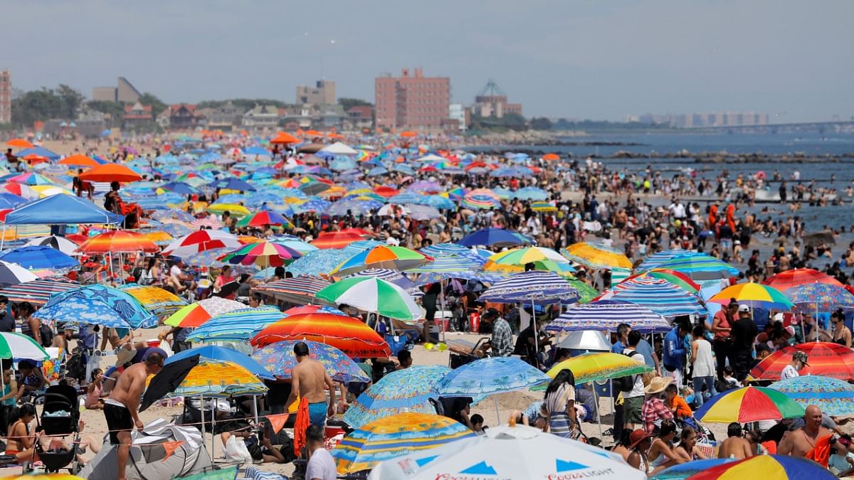 People gather on Coney Island beach on the Independence Day holiday in Brooklyn, New York City. Credit: Reuters Photo
