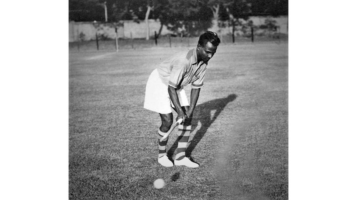 Major Dhyan Chand, the hockey wizard, was India’s flagbearer at the Olympics in 1936. Credit: Twitter/@WeAreTeamIndia