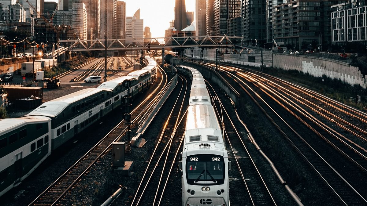 A train journey from Toronto to Vancouver is reportedly the second-longest route covering approx. 4,466 kilometers. Credit: Unsplash/Aditya Chinchure