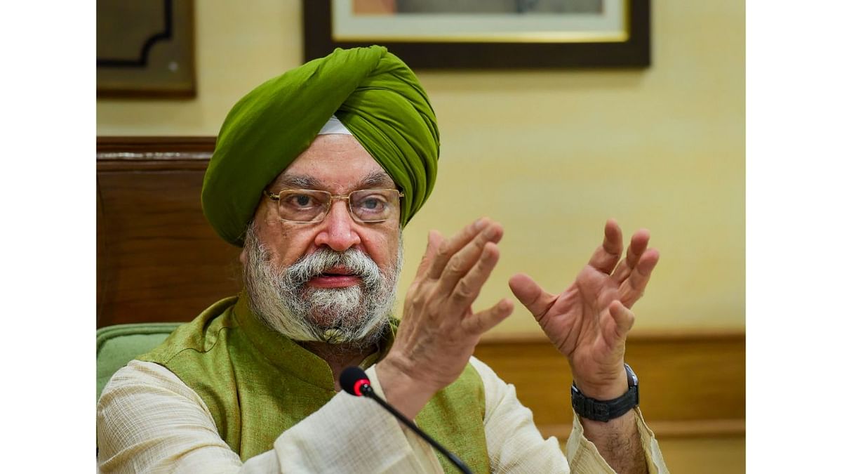 Hardeep Singh Puri, who was the Minister of State (independent charge) for Civil Aviation and Housing and Urban Affairs, has also been elevated. Credit: PTI Photo