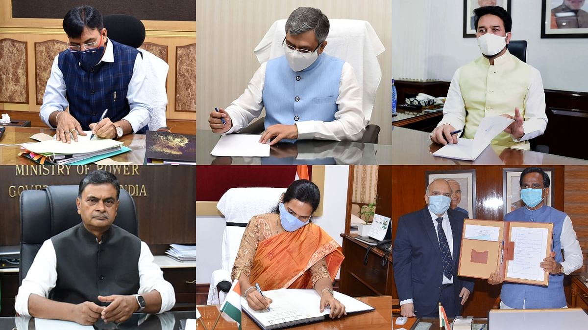 Anurag Thakur to Ashwini Vaishnaw, newly-appointed Cabinet ministers take charge after reshuffle: See pics