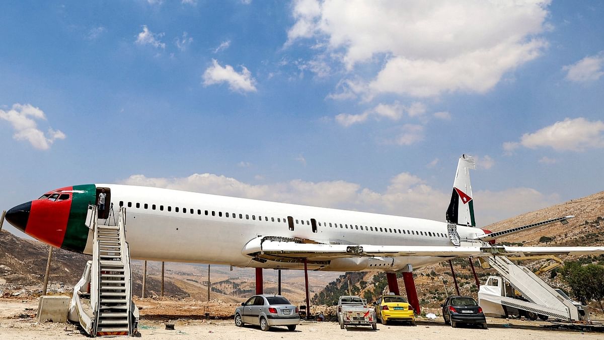 Boeing 707 airplane converted into a restaurant in Palestine; Check out pics!