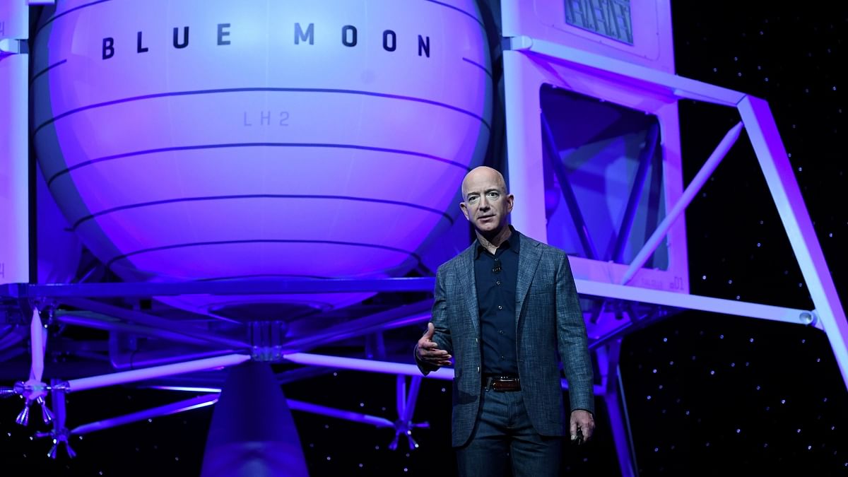 Amazon co-founcer Jeff Bezos will depart nine days later from West Texas along with his brother, blasting off in a fully automated capsule. Credit: Reuters Photo