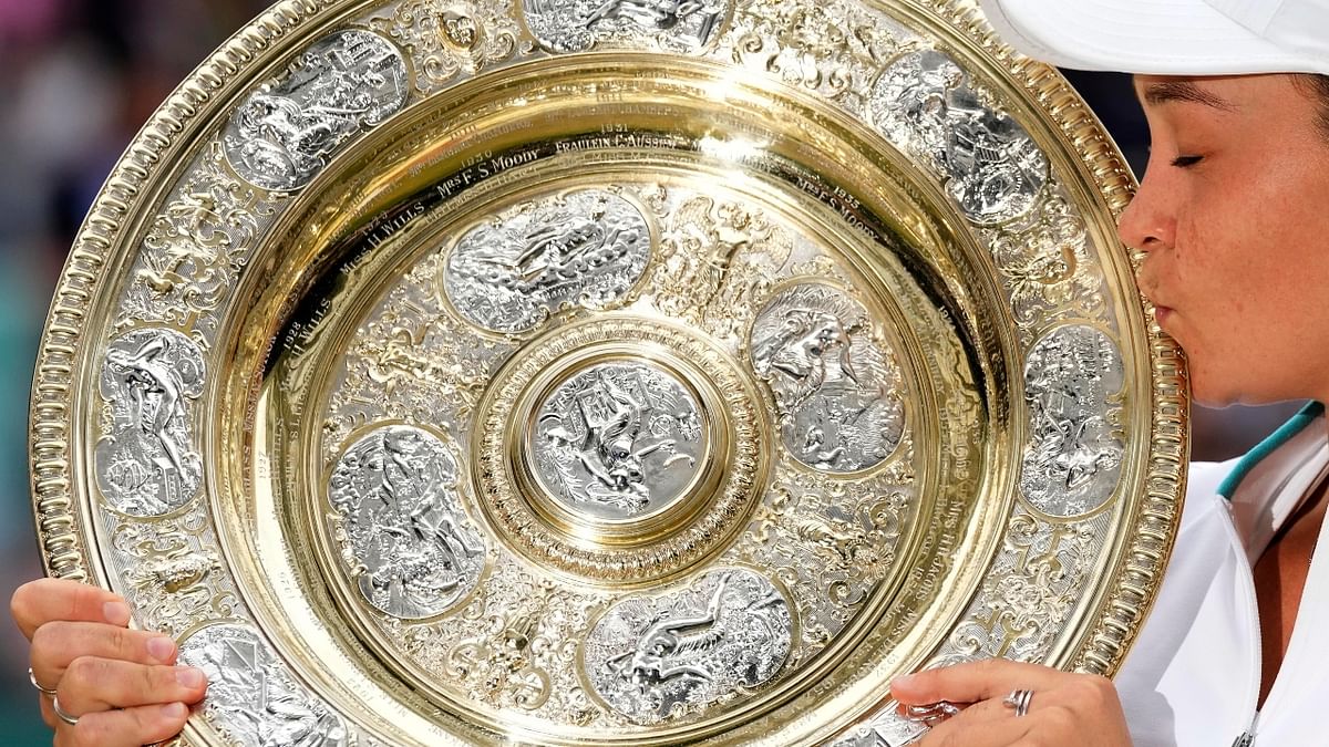 “This is incredible,” an overwhelmed Barty said as she clutched the trophy. Credit: AP Photo