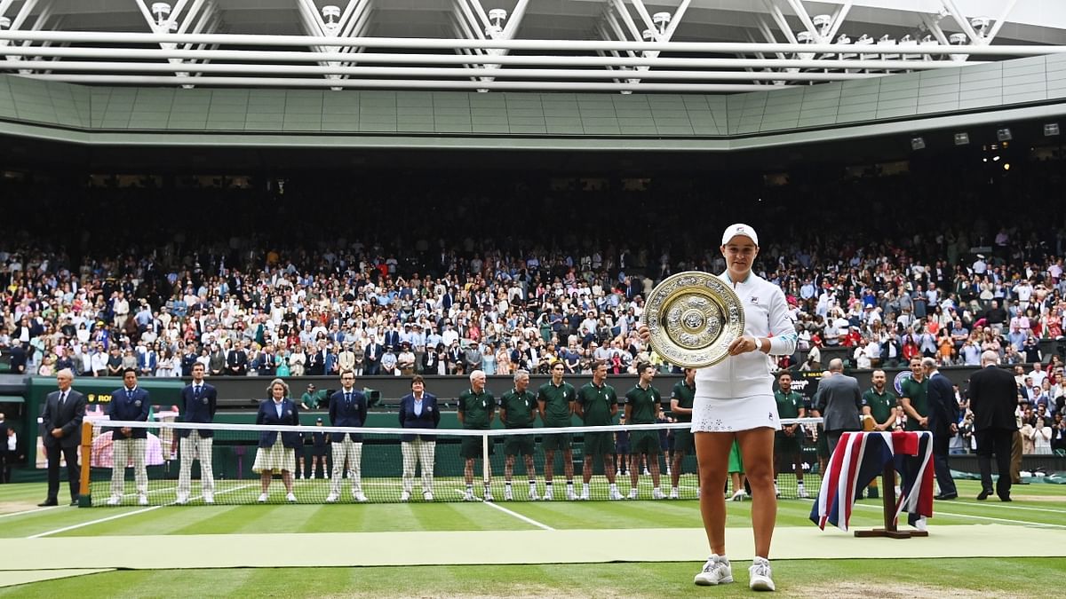 Barty is the first Australian woman to win the Wimbledon Singles title since Evonne Goolagong Cawley in 1980. Credit: Reuters Photo