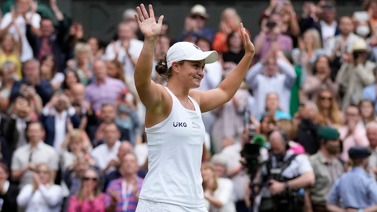 Barty did not play a warm-up event on grass before Wimbledon but reeled off six straight wins at the All England Club without dropping a set on her way to the final. Credit: AP Photo