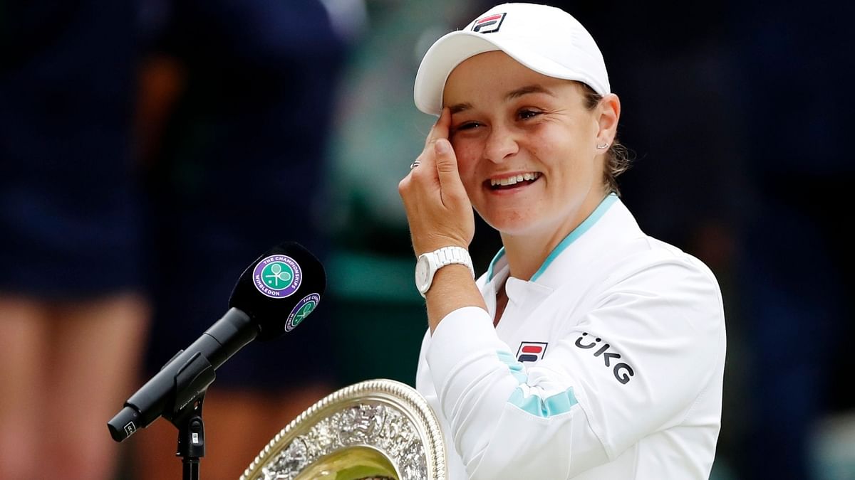 Barty idolizes Goolagong Cawley and paid tribute to her throughout this year’s tournament by wearing a version of her scallop-hemmed dress. Credit: Reuters Photo